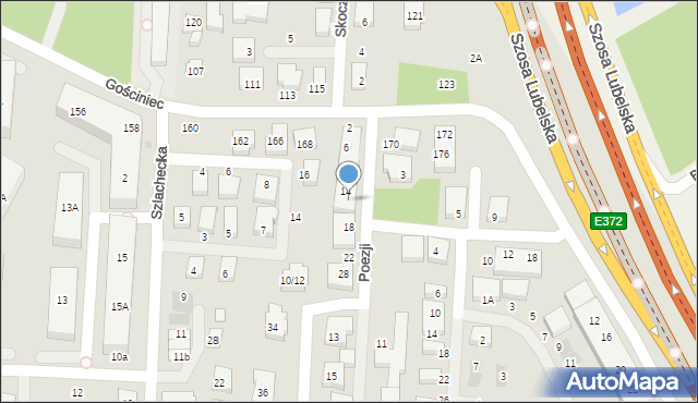 Warszawa, Poezji, 16, mapa Warszawy