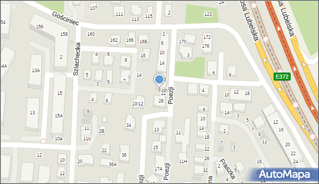 Warszawa, Poezji, 24, mapa Warszawy