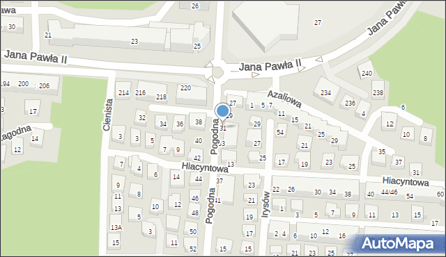 Warszawa, Pogodna, 31, mapa Warszawy