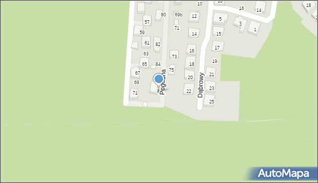 Warszawa, Pogodna, 86, mapa Warszawy