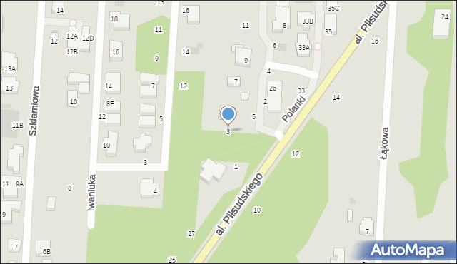 Warszawa, Polanki, 3, mapa Warszawy