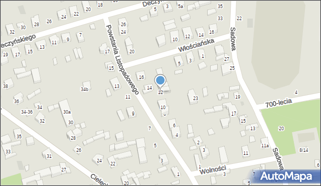 Warta, Powstania Listopadowego, 12, mapa Warta