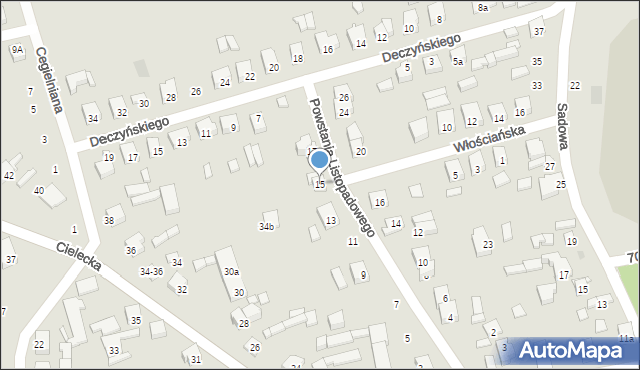 Warta, Powstania Listopadowego, 15, mapa Warta