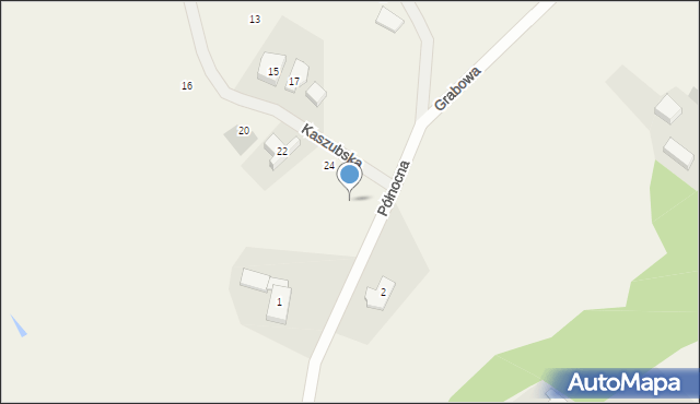 Warzno, Północna, 3, mapa Warzno