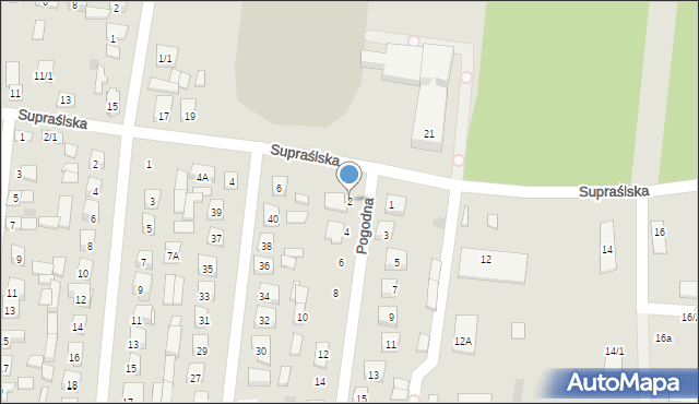 Wasilków, Pogodna, 2, mapa Wasilków