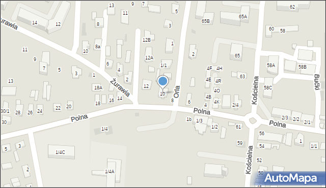 Wasilków, Polna, 10, mapa Wasilków