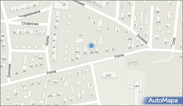 Wasilków, Polna, 26, mapa Wasilków