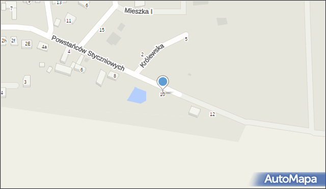 Wąsosz, Powstańców Styczniowych, 10, mapa Wąsosz