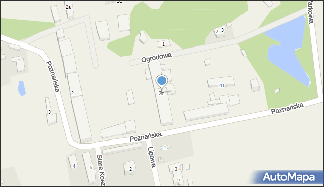 Wąsowo, Poznańska, 2c, mapa Wąsowo