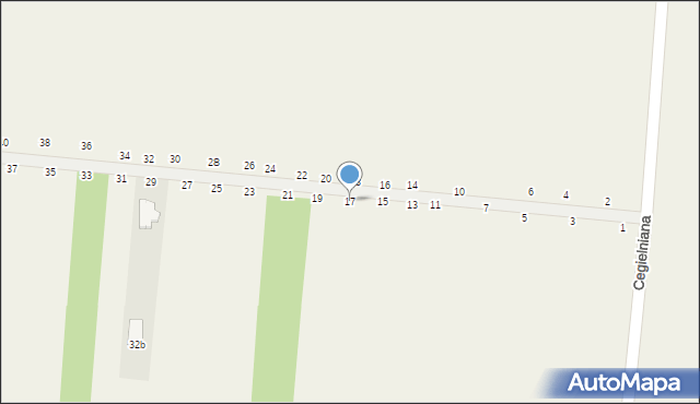 Wąwał, Polna, 17, mapa Wąwał