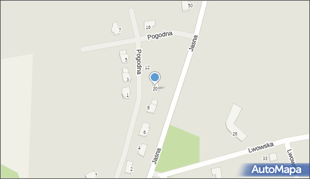 Węgorzewo, Pogodna, 10, mapa Węgorzewo