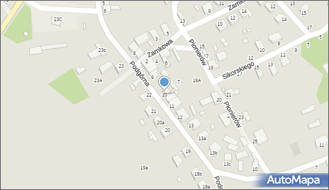 Węgorzyno, Podgórna, 10, mapa Węgorzyno