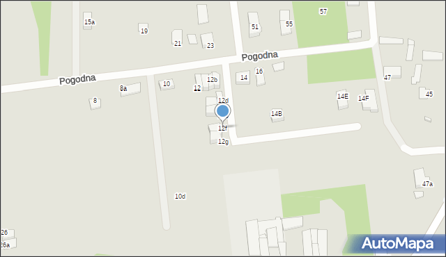 Węgrów, Pogodna, 12f, mapa Węgrów