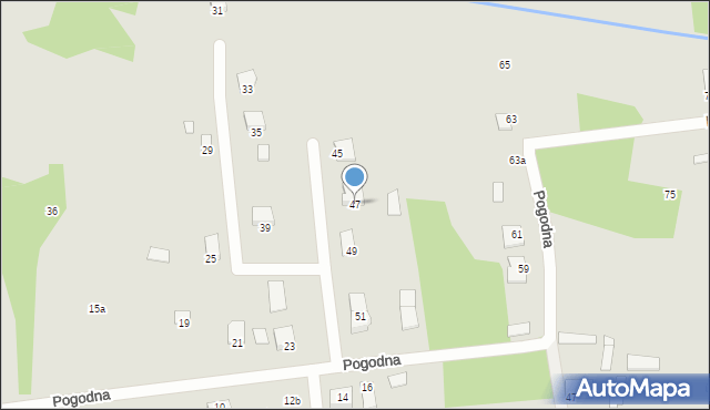 Węgrów, Pogodna, 47, mapa Węgrów