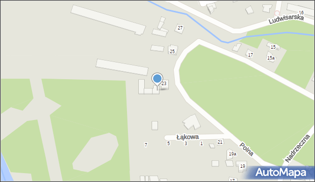Węgrów, Polna, 23a, mapa Węgrów