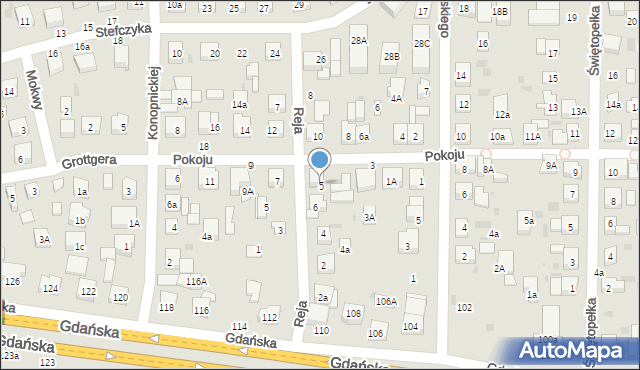 Wejherowo, Pokoju, 5, mapa Wejherowo