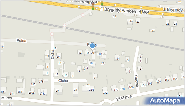 Wejherowo, Polna, 20, mapa Wejherowo