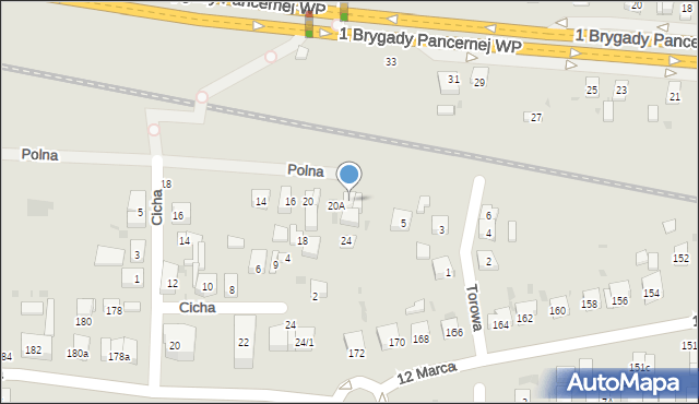 Wejherowo, Polna, 22, mapa Wejherowo