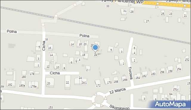 Wejherowo, Polna, 24, mapa Wejherowo