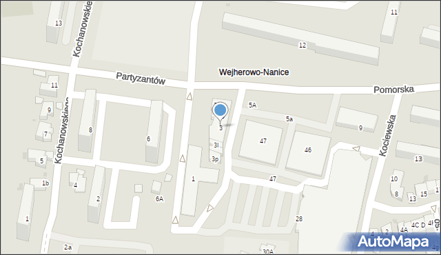 Wejherowo, Pomorska, 3, mapa Wejherowo