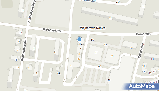 Wejherowo, Pomorska, 3o, mapa Wejherowo