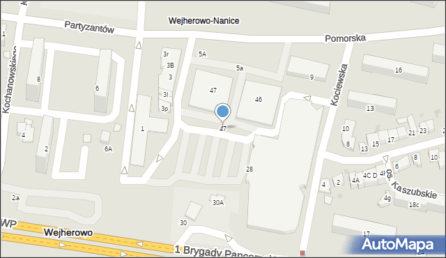 Wejherowo, Pomorska, 47, mapa Wejherowo