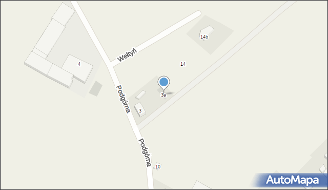 Wełtyń, Podgórna, 3a, mapa Wełtyń