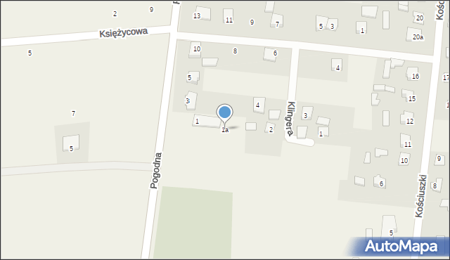 Werbkowice, Pogodna, 1a, mapa Werbkowice