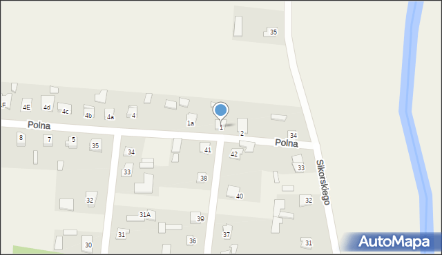 Werbkowice, Polna, 1, mapa Werbkowice