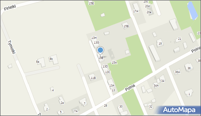 Wiązowna, Polna, 13E, mapa Wiązowna
