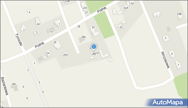 Wiązowna, Polna, 28c, mapa Wiązowna