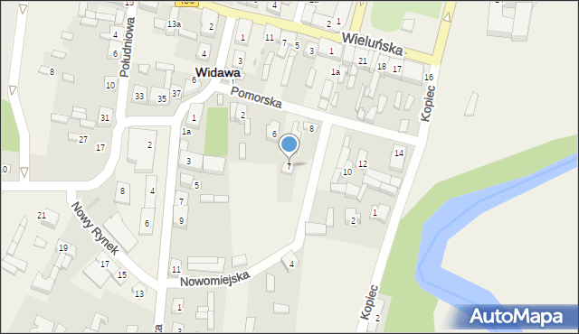 Widawa, Pomorska, 7, mapa Widawa