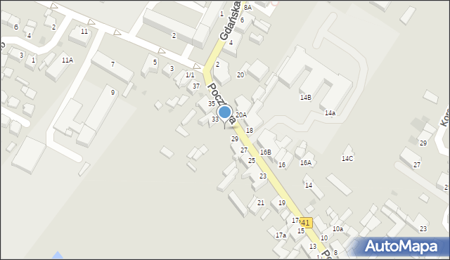 Więcbork, Pocztowa, 31, mapa Więcbork