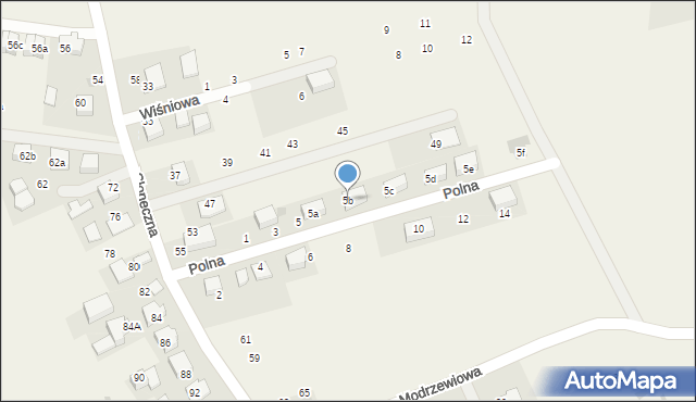 Więckowice, Polna, 5b, mapa Więckowice