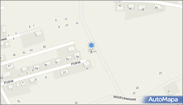 Więckowice, Polna, 5f, mapa Więckowice