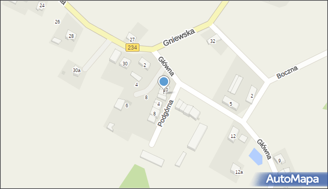 Wielbrandowo, Podgórna, 2, mapa Wielbrandowo