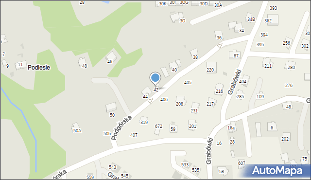 Wieliczka, Podgórska, 42, mapa Wieliczka