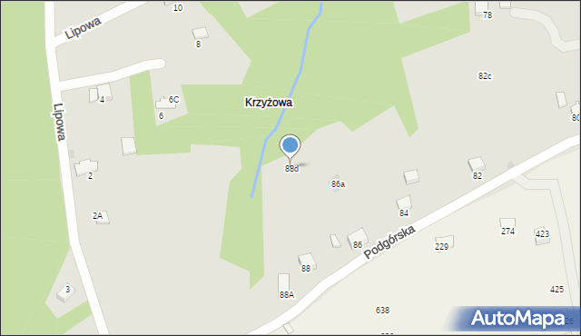 Wieliczka, Podgórska, 88d, mapa Wieliczka