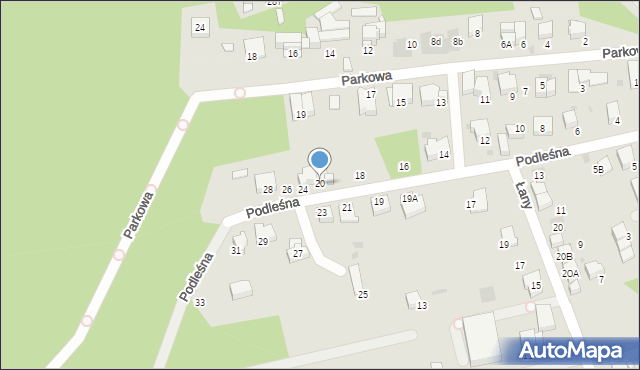 Wieliczka, Podleśna, 20, mapa Wieliczka