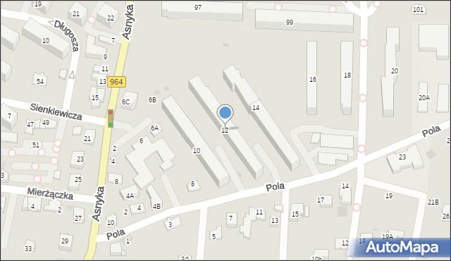 Wieliczka, Pola Wincentego, 12, mapa Wieliczka