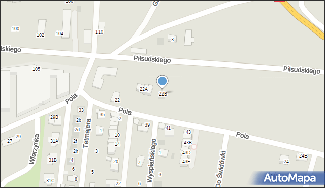 Wieliczka, Pola Wincentego, 22B, mapa Wieliczka