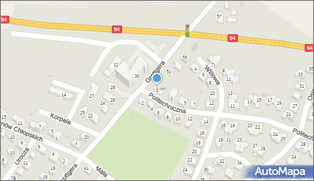 Wieliczka, Politechniczna, 1, mapa Wieliczka