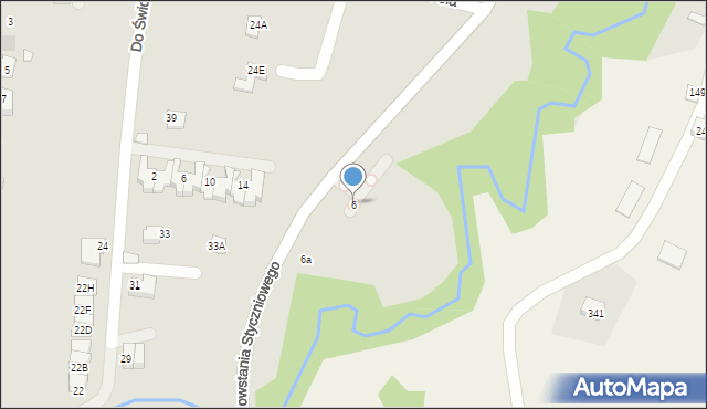 Wieliczka, Powstania Styczniowego, 6, mapa Wieliczka