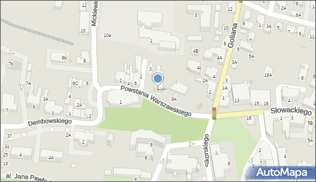 Wieliczka, Powstania Warszawskiego, 7, mapa Wieliczka