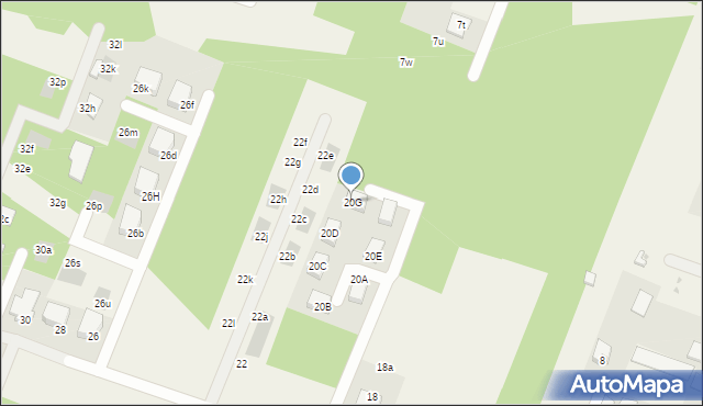 Wieliszew, Podgórna, 20G, mapa Wieliszew