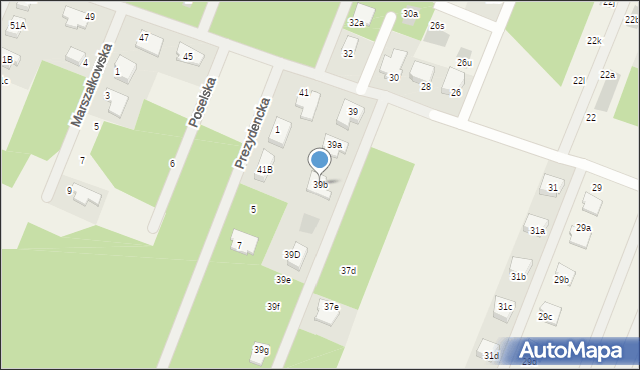 Wieliszew, Podgórna, 39b, mapa Wieliszew