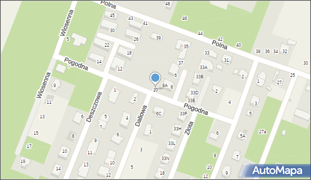 Wieliszew, Pogodna, 10, mapa Wieliszew