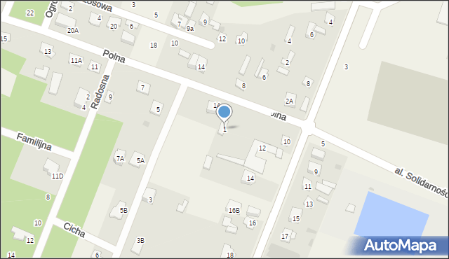 Wieliszew, Polna, 1, mapa Wieliszew