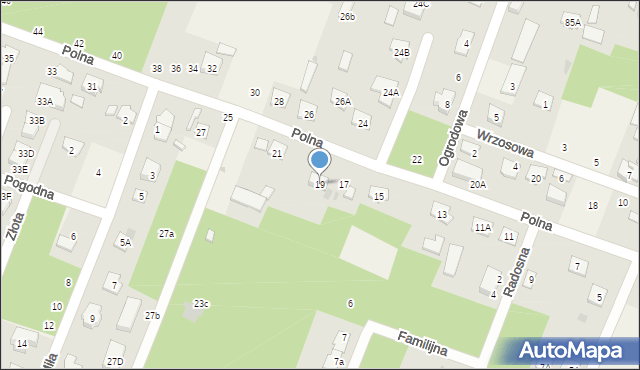 Wieliszew, Polna, 19, mapa Wieliszew