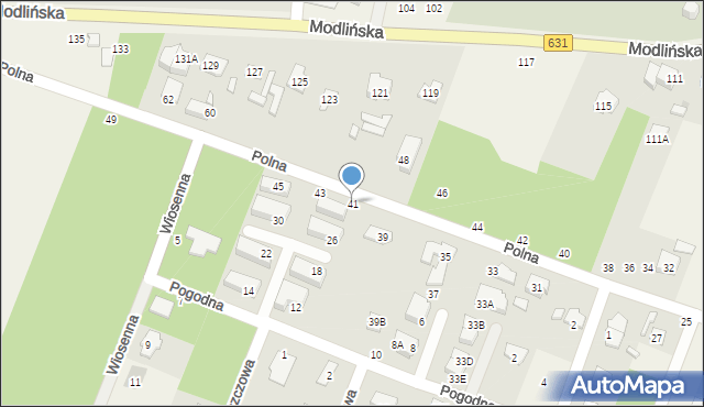 Wieliszew, Polna, 41, mapa Wieliszew